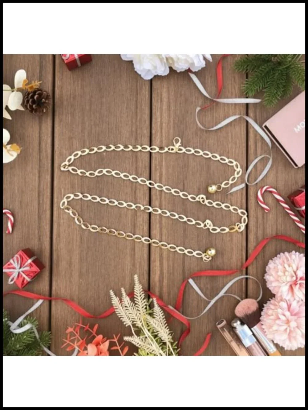 Designer Gold Chain Waist Belt Adjustable Up to 45